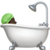 苹果系统里的洗澡者：深色肤色emoji表情