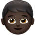 苹果系统里的男孩：深色肤色emoji表情