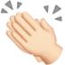 苹果系统里的拍手：浅肤色emoji表情