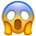 苹果系统里的恐惧中尖叫的脸emoji表情
