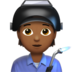 苹果系统里的工厂工人：中黑肤色emoji表情