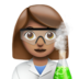 苹果系统里的女科学家：中等肤色emoji表情