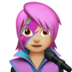 苹果系统里的女歌手：中浅肤色emoji表情