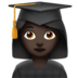 苹果系统里的女学生：深色肤色emoji表情