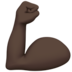 苹果系统里的屈肌二头肌：深色肤色emoji表情