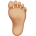 苹果系统里的脚：中浅肤色emoji表情