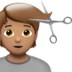 苹果系统里的理发师：中等肤色emoji表情