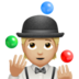 苹果系统里的玩杂耍的人：中等浅肤色emoji表情