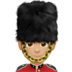 苹果系统里的男警卫：中浅肤色emoji表情