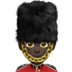 苹果系统里的男警卫：深色肤色emoji表情