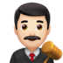 苹果系统里的男法官：浅肤色emoji表情