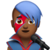 苹果系统里的男歌手：中黑肤色emoji表情