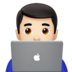 苹果系统里的男技术员：浅肤色emoji表情