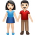 苹果系统里的男女牵手：浅肤色emoji表情