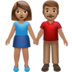 苹果系统里的男女牵手：中等肤色emoji表情