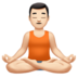 苹果系统里的打坐的男人：浅肤色emoji表情