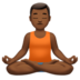 苹果系统里的打坐的男人：中黑肤色emoji表情