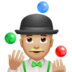 苹果系统里的男子杂耍：中浅肤色emoji表情