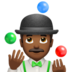 苹果系统里的男子杂耍：中黑肤色emoji表情