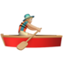 苹果系统里的男子划艇：中等浅肤色emoji表情