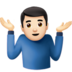 苹果系统里的男人耸肩：浅肤色emoji表情
