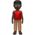 苹果系统里的男士站立：深色肤色emoji表情