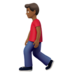 苹果系统里的行走的男人：中黑肤色emoji表情