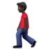 苹果系统里的行走的男人：深色肤色emoji表情