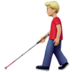苹果系统里的拿拐杖的男人：中浅肤色emoji表情