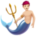 苹果系统里的人鱼：浅肤色emoji表情