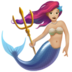 苹果系统里的美人鱼：中等浅肤色emoji表情