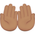 苹果系统里的手掌向上：中等肤色emoji表情