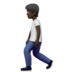 苹果系统里的行走的人：深色肤色emoji表情