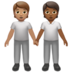 苹果系统里的手牵手：中等肤色，中等肤色emoji表情