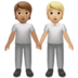 苹果系统里的手牵手：中等肤色，中等肤色emoji表情