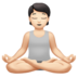 苹果系统里的打坐的 人：浅肤色emoji表情