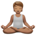 苹果系统里的打坐的人：中等肤色emoji表情