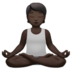 苹果系统里的打坐的人：深色肤色emoji表情