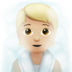 苹果系统里的潮湿房间的人：中等浅肤色emoji表情