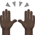 苹果系统里的举起手：深色肤色emoji表情