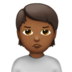 苹果系统里的人撅嘴：中黑肤色emoji表情