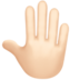 苹果系统里的竖起来的手背：浅肤色emoji表情