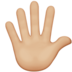 苹果系统里的手指张开的手：中等浅肤色emoji表情