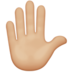 苹果系统里的举手：中等浅肤色emoji表情