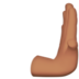 苹果系统里的向右推: 中等肤色emoji表情