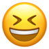 苹果系统里的咧嘴眯眼的脸emoji表情