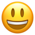 苹果系统里的大眼睛咧嘴笑着的脸emoji表情
