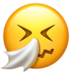 苹果系统里的打喷嚏的脸emoji表情