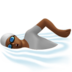 苹果系统里的游泳者：中黑肤色emoji表情