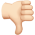 苹果系统里的拇指向下：浅肤色emoji表情